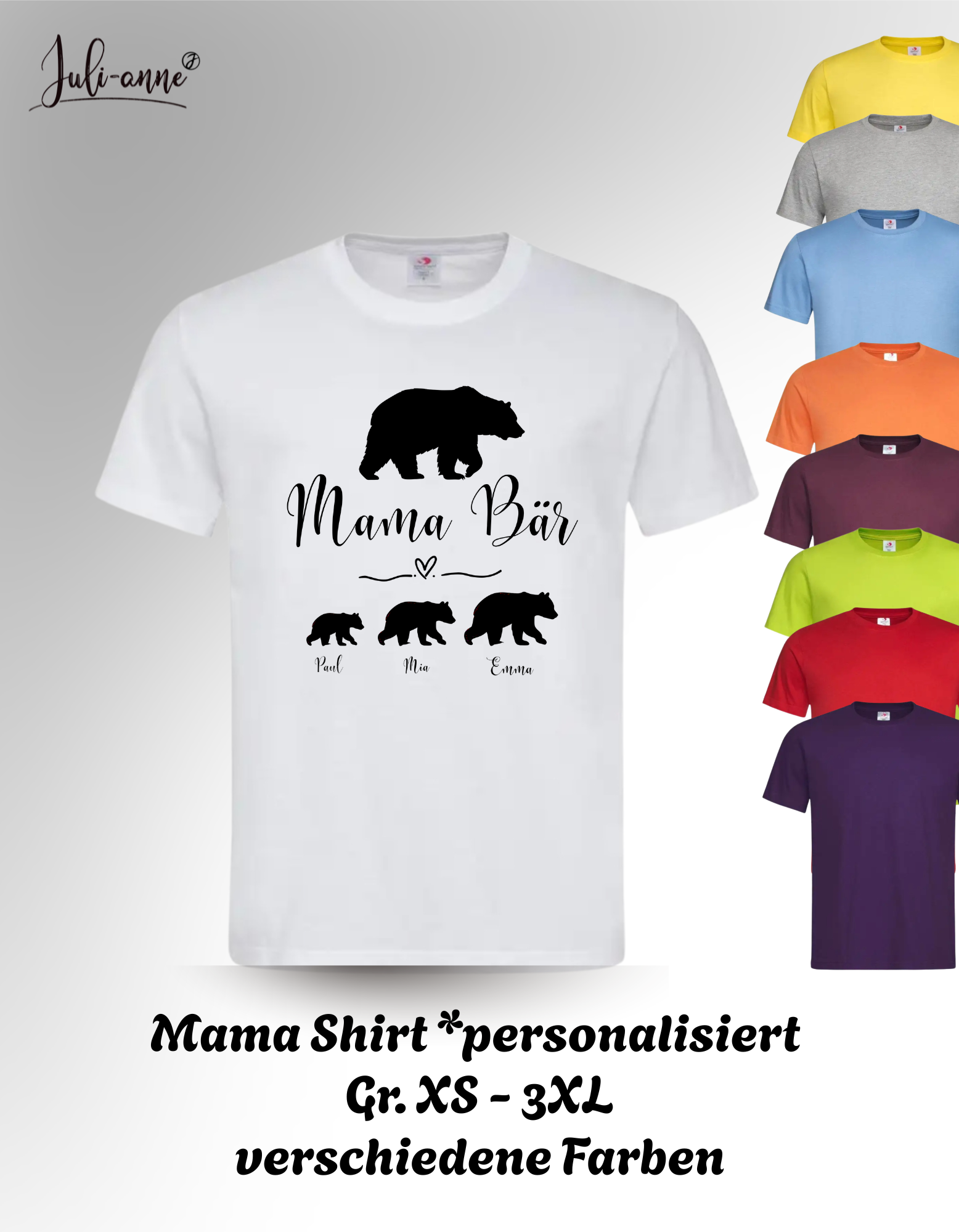 MAMA BÄR - Shirt zum Muttertag - personalisiert