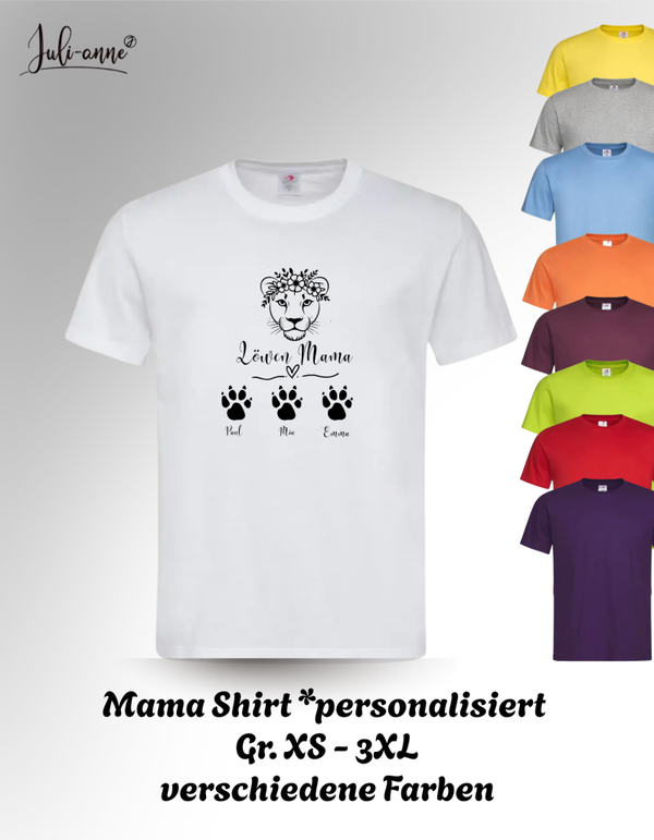 MAMA LÖWE - Shirt zum Muttertag - personalisiert