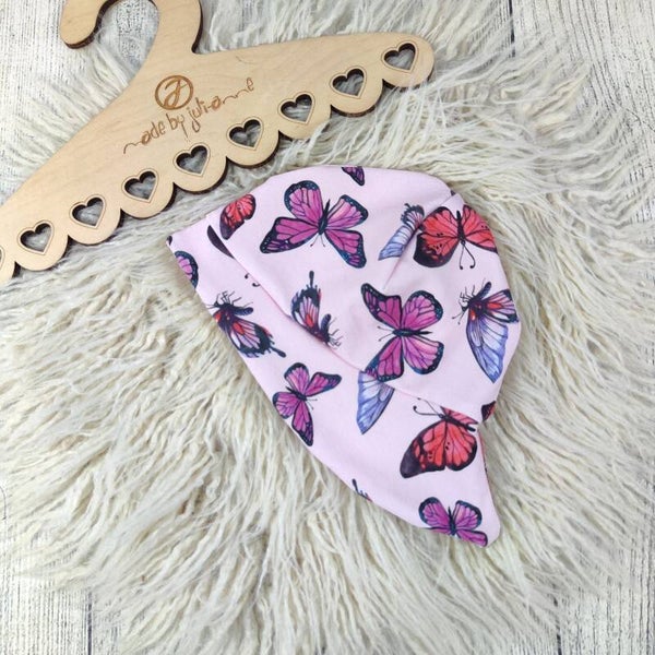 KU 39/41 Jersey Sonnenhut Schmetterlinge Rosa