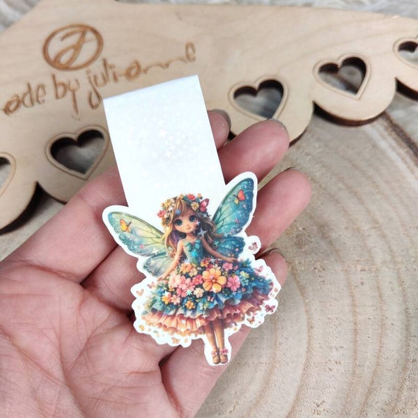 Magnet - Lesezeichen - Blumenfee  - personalisierbar