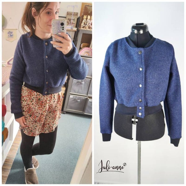 Damen COLLEGE Jacke Crop - Walk Marine