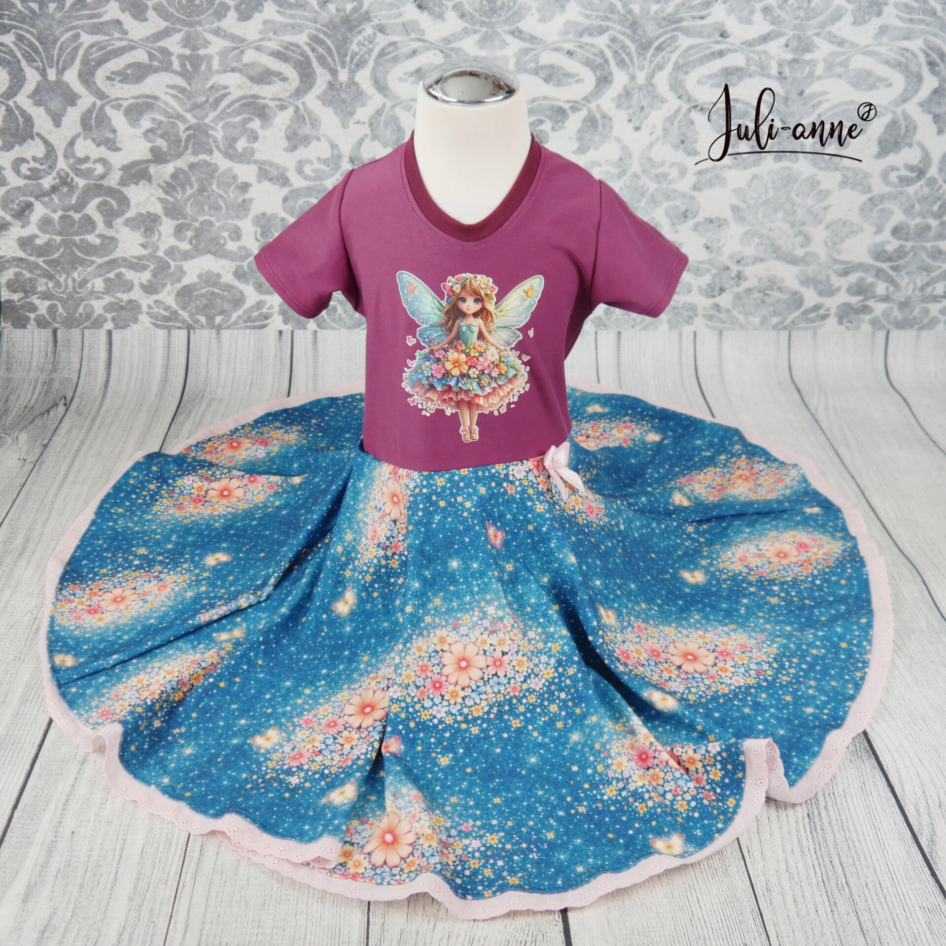 Drehkleid - Blumenfee #Einschulung