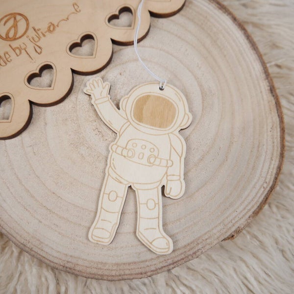 Holz Anhänger für Schultüte - Astronaut