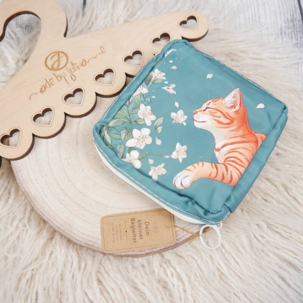 Mini Kosmetik & erste Perioden Täschchen für Mädchen - KATZE