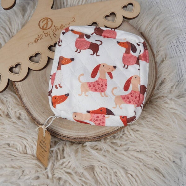Mini Kosmetik & erste Perioden Täschchen für Mädchen - DACKEL