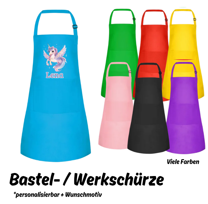 Werk-/Bastelschürze - personalisiert - Pegasus 1