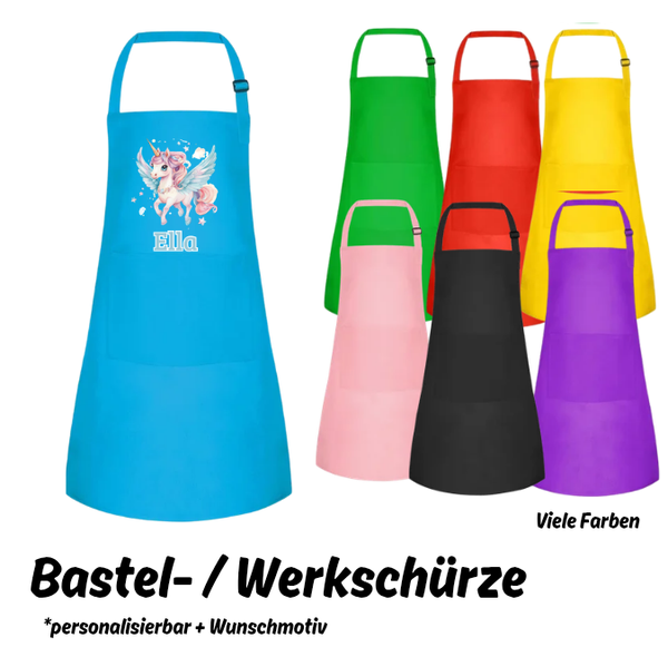Werk-/Bastelschürze - personalisiert - Pegasus 2
