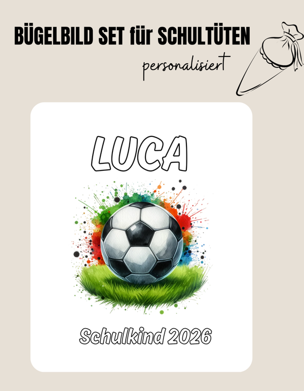Set für Schultüte *personalisiert* FUSSBALL
