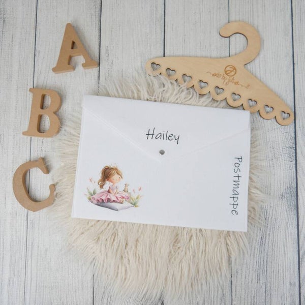 POSTMAPPE WEISS - Prinzessin -  personalisiert