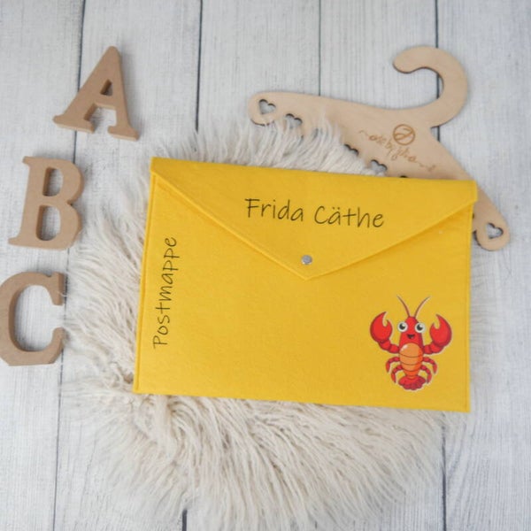 POSTMAPPE GELB - Hummer -  personalisiert
