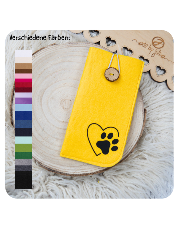 Brillen Etui - Herz Pfote