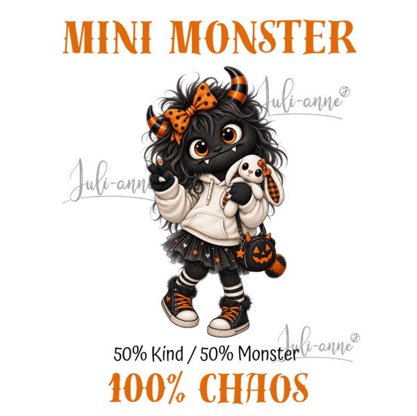 Bügelbild - Mini Monster Mädchen