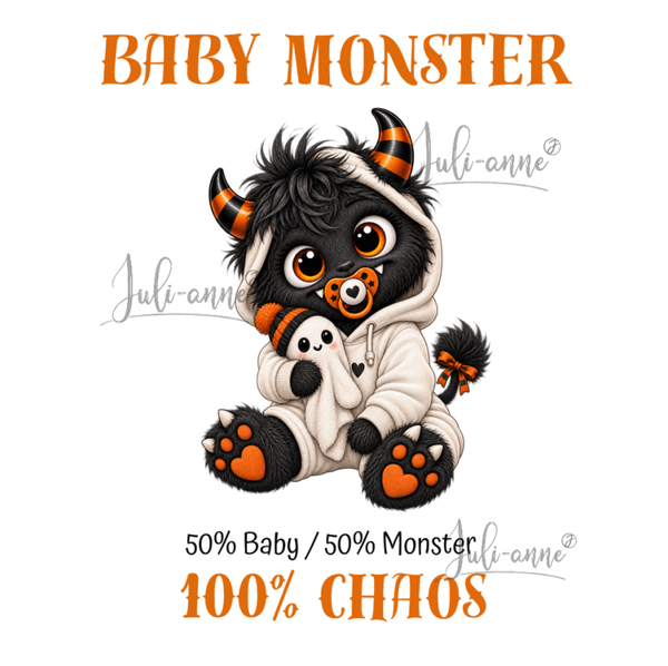 Bügelbild - Baby Monster