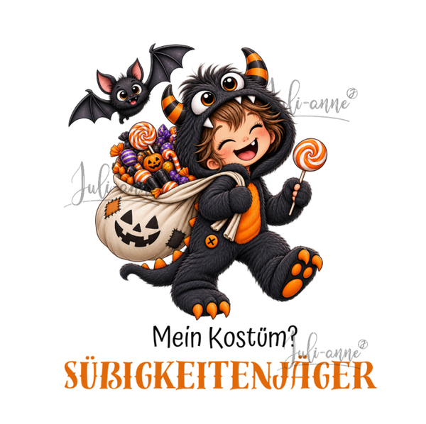 Bügelbild - Süßigkeitensammmler