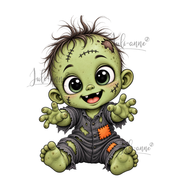 Bügelbild - Zombie Baby