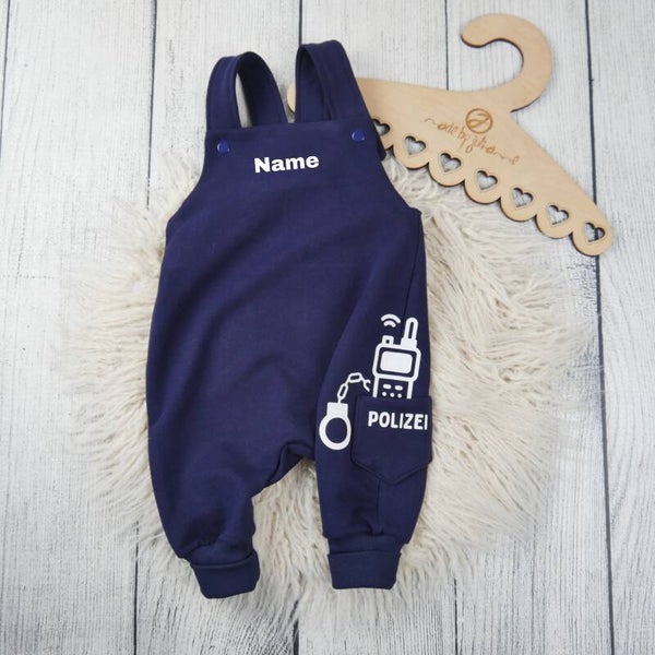 Latzhose Dunkelblau Polizist *Personalisierbar* Geburtsgeschenk