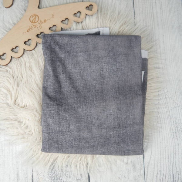 ABVERKAUF - STOFF 8 Sommersweat Jeanslook Dunkelgrau