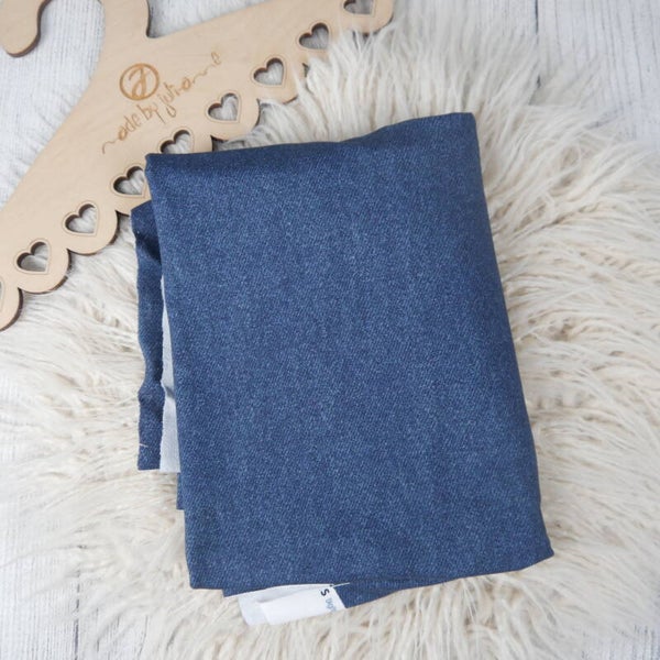 ABVERKAUF - STOFF 1 0,65m/VB Sommersweat Jeanslook Dunkelblau