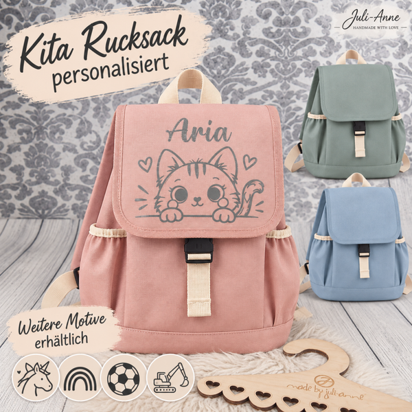 Kita Rucksack - personalisiert & Wunschmotiv - für Wechselsachen & Vorschule