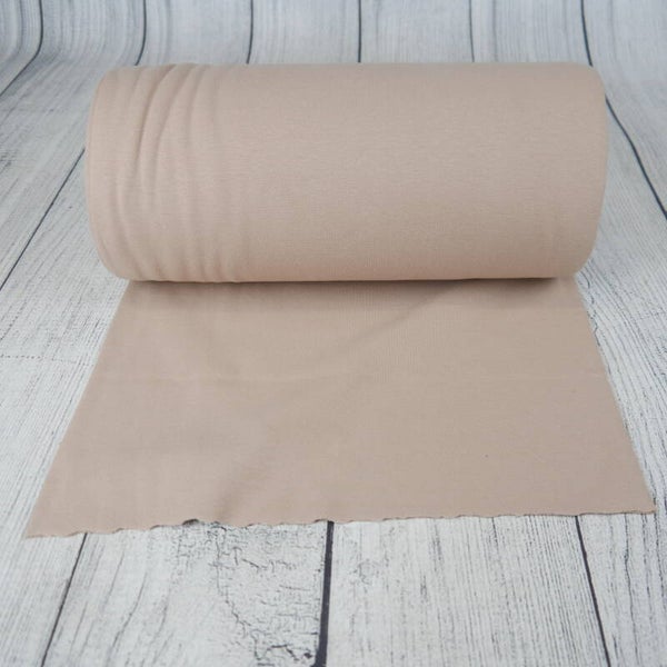Feinripp Bündchen Beige -  Schlauch 35cm