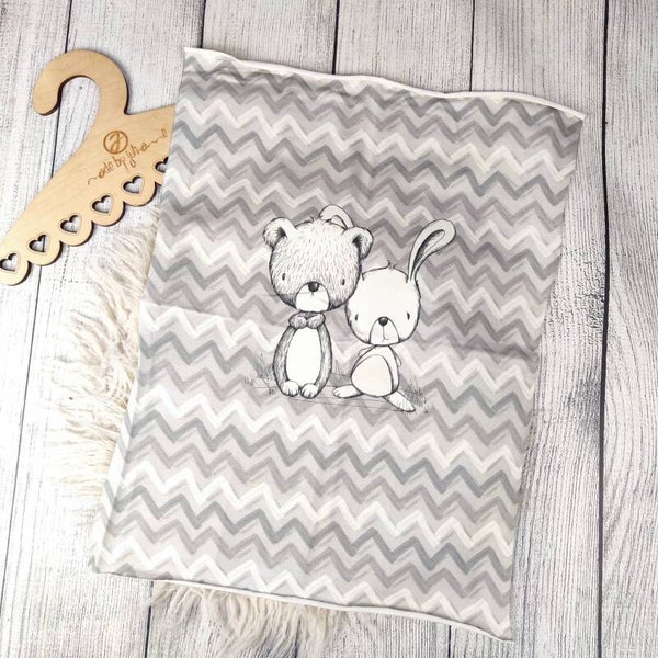 ABVERKAUF - STOFF 201 40x50cm Teddy & Hase