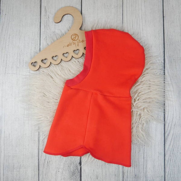 KU 54-57 Schalmütze 100% Baumwollfleece rot