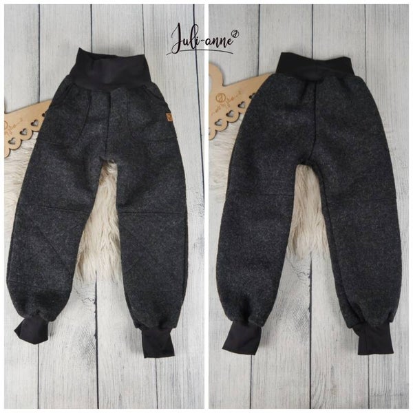 122/128 Walk-Hose Anthrazit Meliert