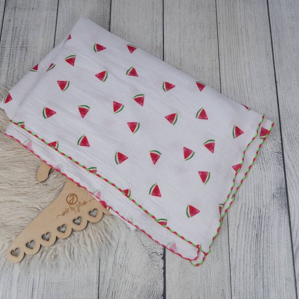 200x135cm Musselin Decke Melonen