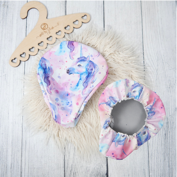 Fahrrad Sattel Bezug - Aquarell Einhorn