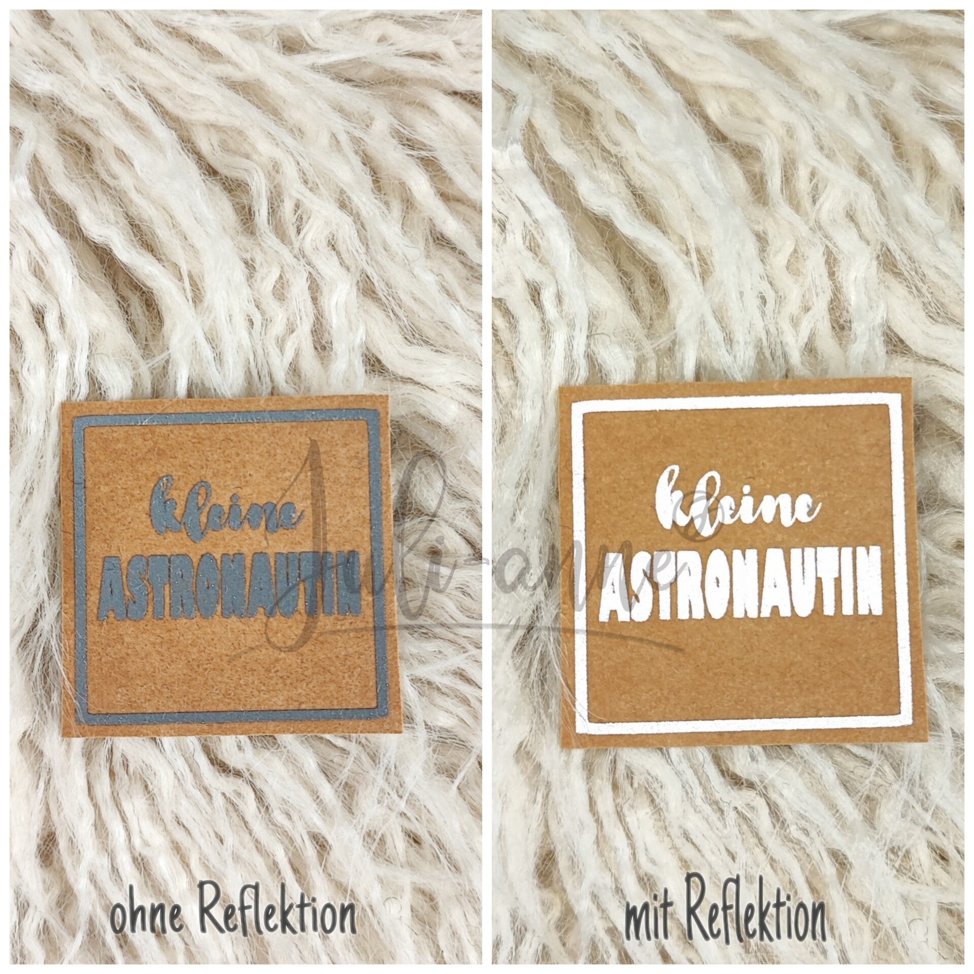 Reflektor Label - kleine Astronautin