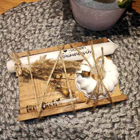 Geschenk / Mitbringsel - GEBURTSTAG Kerze, Kugelhupf, Geldgeschenk