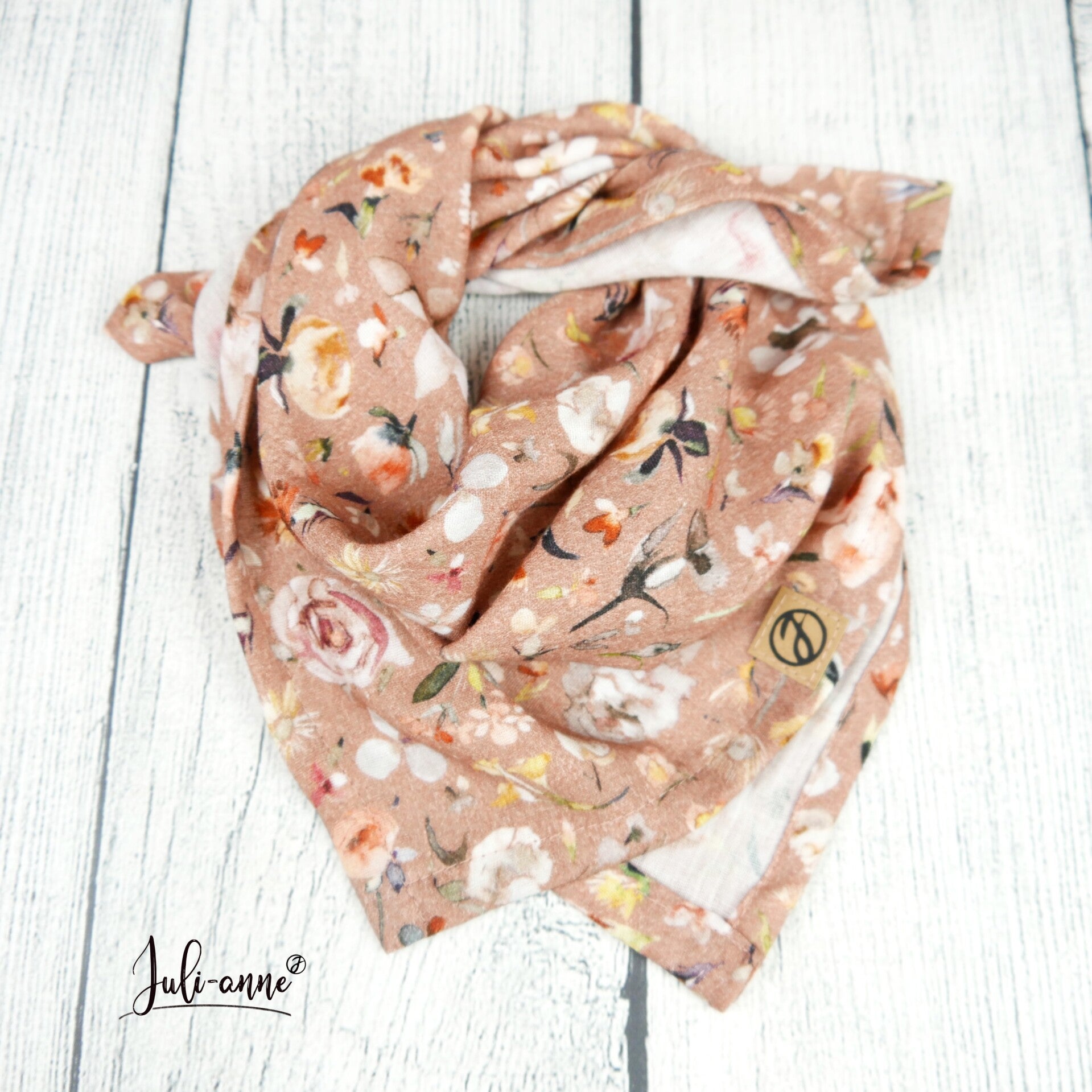 1 - 3 Jahre Musselintuch Aquarell Flowers