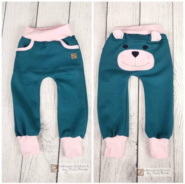 Bärchenhose Petrol - Rosa