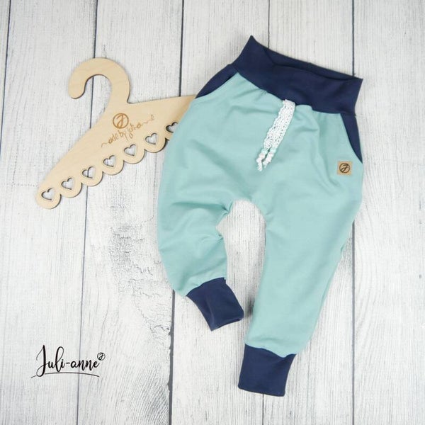 Baggypants Sommersweat Dunkelmint