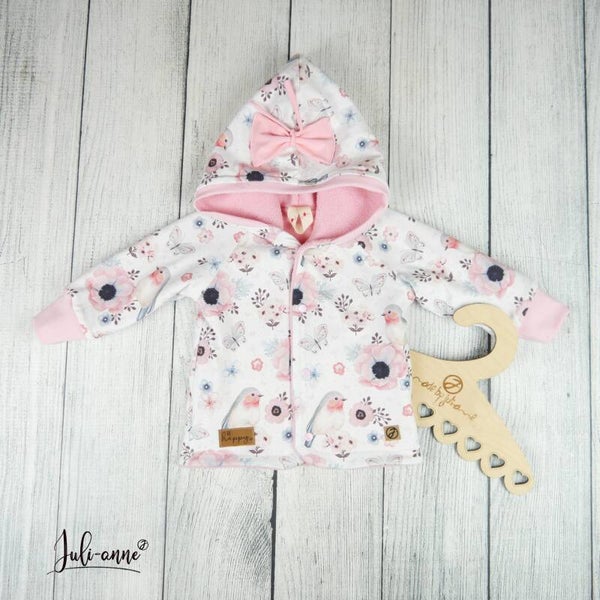 Sweatjacke Rotkehlchen Birdie Weiß