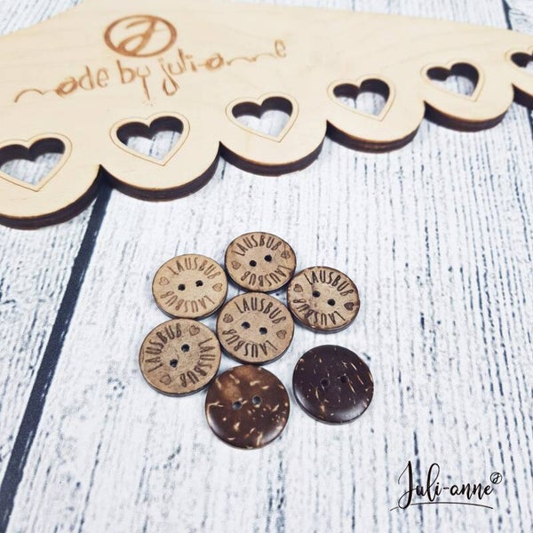 Eigenproduktion Kokosknopf "LAUSBUB" 20mm