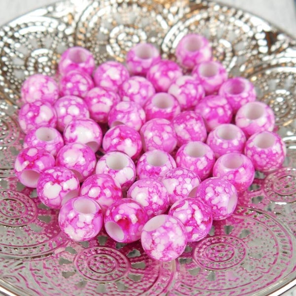 4 StückPerle Großloch 12mm Pink