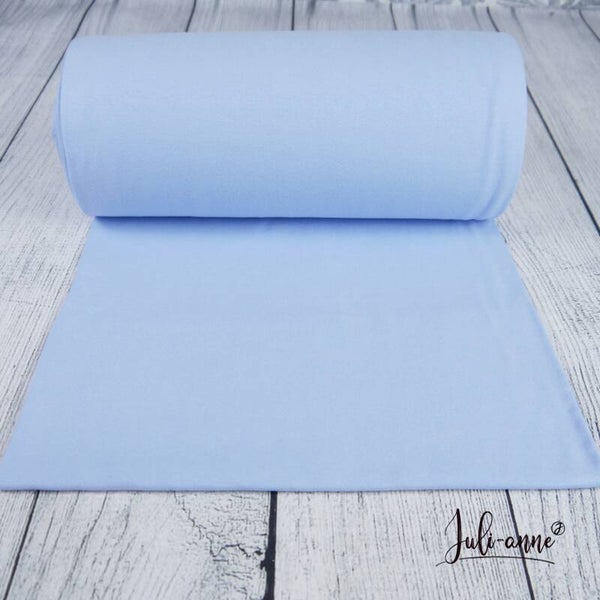 Feinripp Bündchen Hellblau - Schlauch 35cm