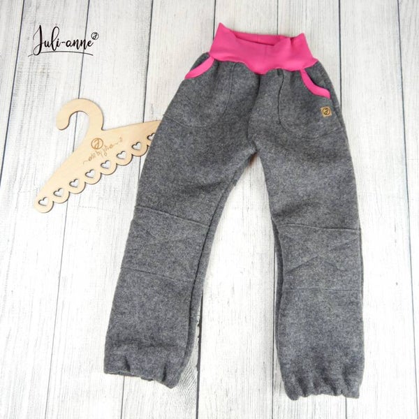 Walk-Hose Grau - Pink