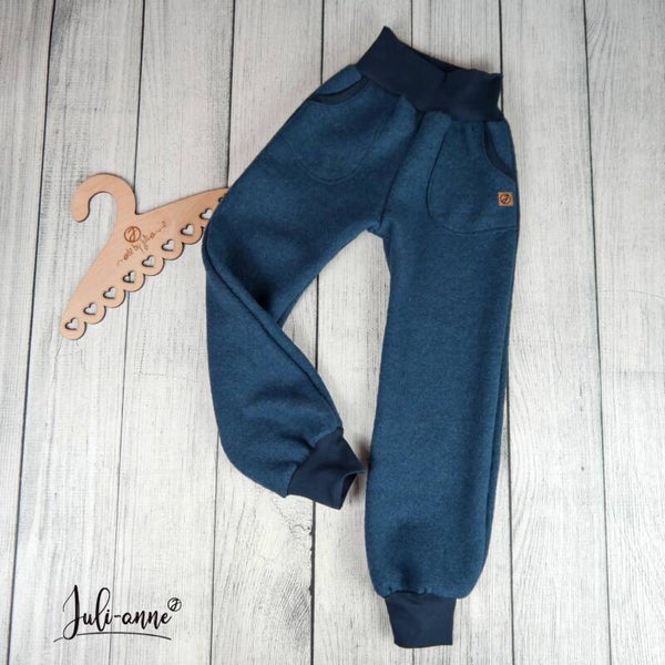 Walk-Hose Rauchblau Meliert