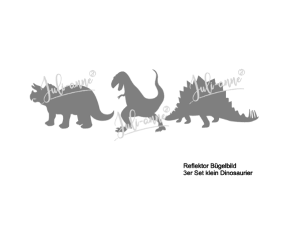 Reflektor Bügelbild - Dino Parade
