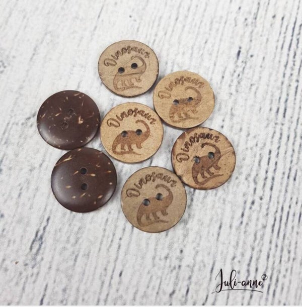 Kokosknopf Dinosaurier 20mm