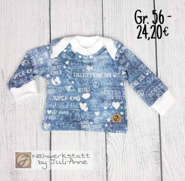56 Basicshirt Langarm Superkind Jeanslook