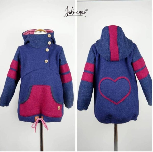 Anorak Walk Marine & Himbeer Pink