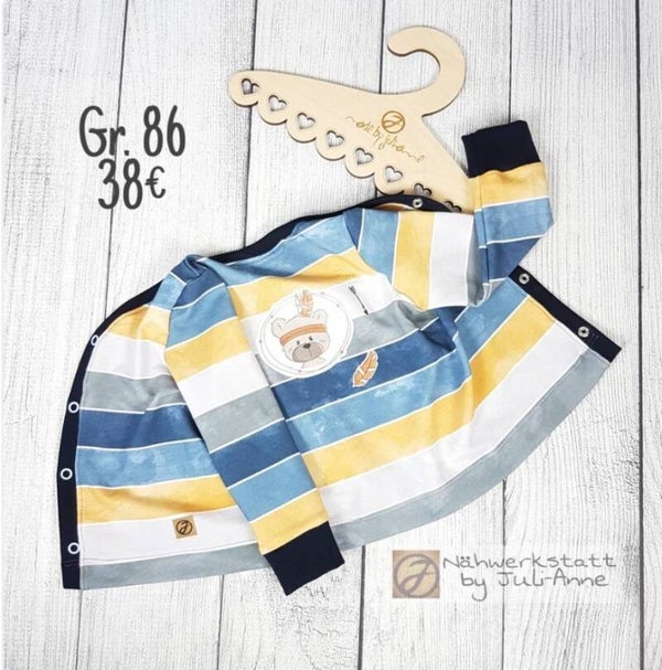 86 Cardigan Blockstreifen Boho Bär