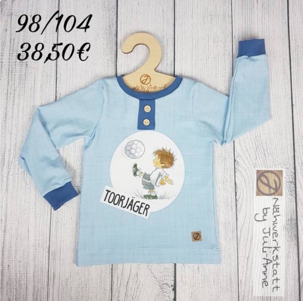 98 / 104 Langarm Shirt Fußballer