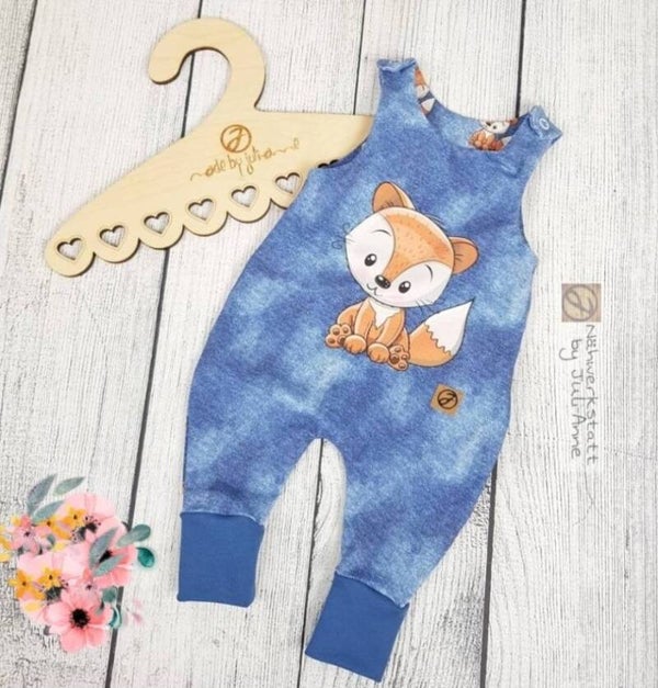 Strampler Fuchs Jeansoptik