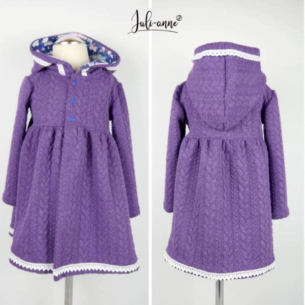 Jumi Mädchen Jacke Zopfstrick lila
