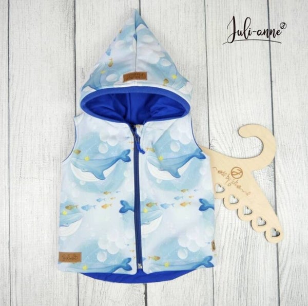 Weste Softshell Wale Hellblau