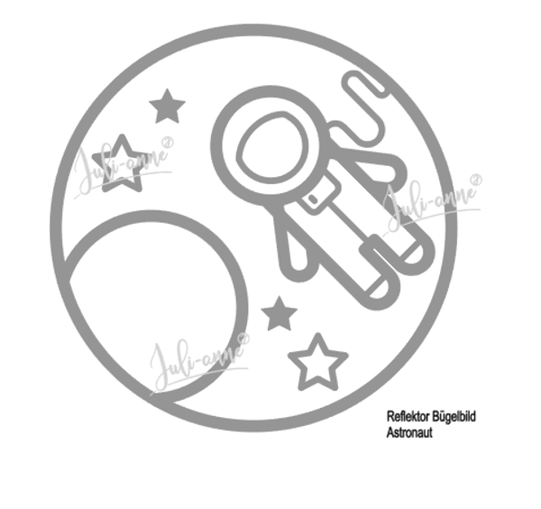 Reflektor Bügelbild - Astronaut *verschiedene Größen*